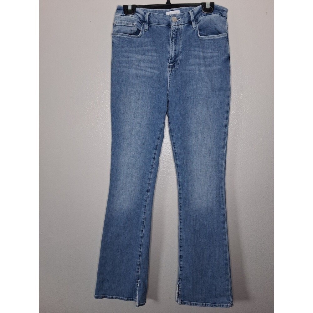 FRAME Le Crop Mini Boot Jeans Europa Light Wash Crop Flare Stretch Mid Rise 32